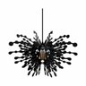 Lustre Pendente em Madeira - Stick Splash - Preto - 1