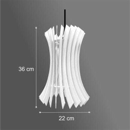 Lustre Pendente em Madeira - Wind Vane - Branco - 2