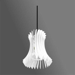 Lustre Pendente em Madeira - Wind Vane - Branco - 3