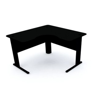 MESA EM L P/ ESCRITÓRIO 120X120 PANDIN MAXXI - PRETO ETP1212