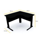 Ver imagem 2 de MESA EM L P/ ESCRITÓRIO 120X120 PANDIN MAXXI - PRETO ETP1212