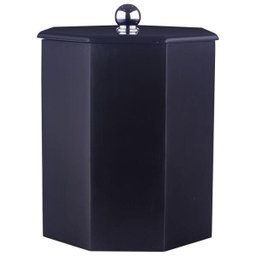 Lixeira Para Banheiro Preto Fosco 6,2l - 1