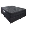 Cama Box Bipartido Casal + Colchão Portobel De Mola Arezzo Black Light - 1