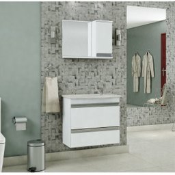 Gabinete para Banheiro com Cuba e Espelheira Grécia Mgm Móveis - 1