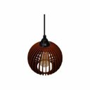 Ver imagem 2 de Lustre Pendente em Madeira - Micro Ball - Tabaco