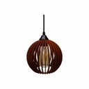 Ver imagem 1 de Lustre Pendente em Madeira - Micro Ball - Tabaco
