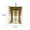 Lustre Pendente em Madeira - Stick Temple - Marfim - 2