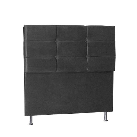 Cabeceira Casal 1,95m Toquio Suede Cinza Dal Poz Estofados