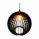 Ver imagem 4 de Lustre Pendente em Madeira - Mini Ball - Preto