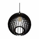 Ver imagem 3 de Lustre Pendente em Madeira - Mini Ball - Preto
