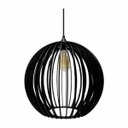 Ver imagem 1 de Lustre Pendente em Madeira - Mini Ball - Preto