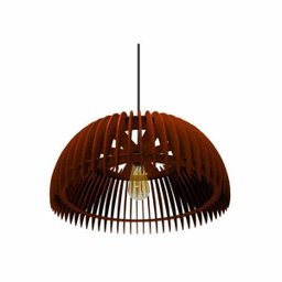 Lustre Pendente em Madeira - Stick Fall - Tabaco - 2