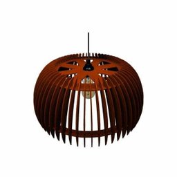 Lustre Pendente em Madeira - Stick Fall - Tabaco - 1