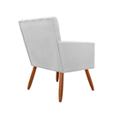 Ver imagem 4 de Kit 2 Poltronas Decorativa P/ Recepção Cecília Corano Branco - LM DECOR