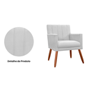 Ver imagem 2 de Kit 2 Poltronas Decorativa P/ Recepção Cecília Corano Branco - LM DECOR