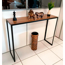 Ver imagem 2 de Aparador Luxo Estilo Industrial Marrom / Prateleira Ferro e Madeira