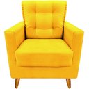 Ver imagem 4 de Poltrona Decorativa Tilly + Puff Amarela