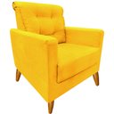 Ver imagem 3 de Poltrona Decorativa Tilly + Puff Amarela