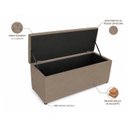 Ver imagem 4 de Cabeceira Estofada Recamier Baú para Cama Box 160cm Queen:Capuccino