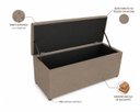Ver imagem 4 de Cabeceira Estofada Recamier Baú para Cama Box 160cm Queen:Capuccino