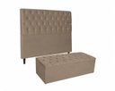 Ver imagem 1 de Cabeceira Estofada Recamier Baú para Cama Box 160cm Queen:Capuccino