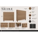 Ver imagem 2 de Cabeceira Estofada Recamier Baú para Cama Box 160cm Queen:Capuccino