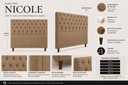 Ver imagem 2 de Cabeceira Estofada Recamier Baú para Cama Box 160cm Queen:Capuccino