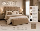 Ver imagem 3 de Cabeceira Estofada Recamier Baú para Cama Box 160cm Queen:Capuccino