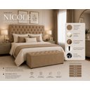 Ver imagem 3 de Cabeceira Estofada Recamier Baú para Cama Box 160cm Queen:Capuccino