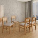 Ver imagem 1 de Conjunto 4 Cadeiras Madeira Maciça Origem