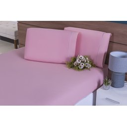 Jogo De Lençol Solteiro King 2 Peças 200 Fios 40cm Altura Rose - 1