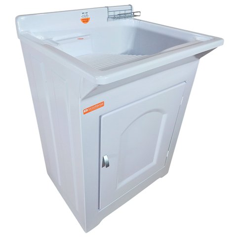 Gabinete em Plástico Abs Tanque com Esfregadeira Lateral de Fibra 40 Litros