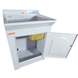 Gabinete em Plástico Abs Tanque com Esfregadeira Lateral de Fibra 40 Litros - 6