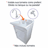 Gabinete em Plástico Abs Tanque com Esfregadeira Lateral de Fibra 40 Litros - 3