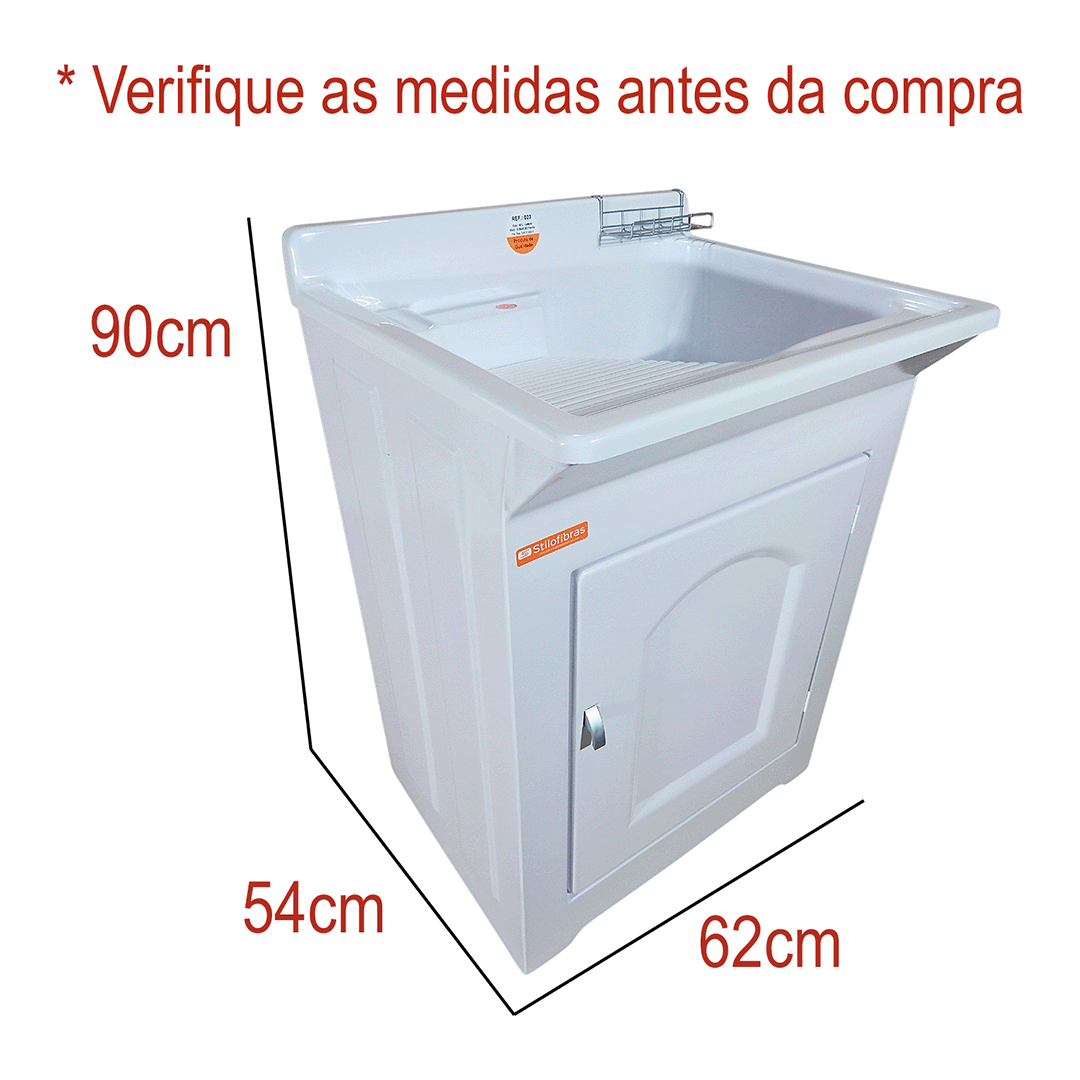 Gabinete em Plástico Abs Tanque com Esfregadeira Lateral de Fibra 40 Litros - 2