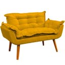 Ver imagem 6 de Kit Namoradeira Poltrona e Puff Decorativo para Sala Manicure Consultório Alice Suede