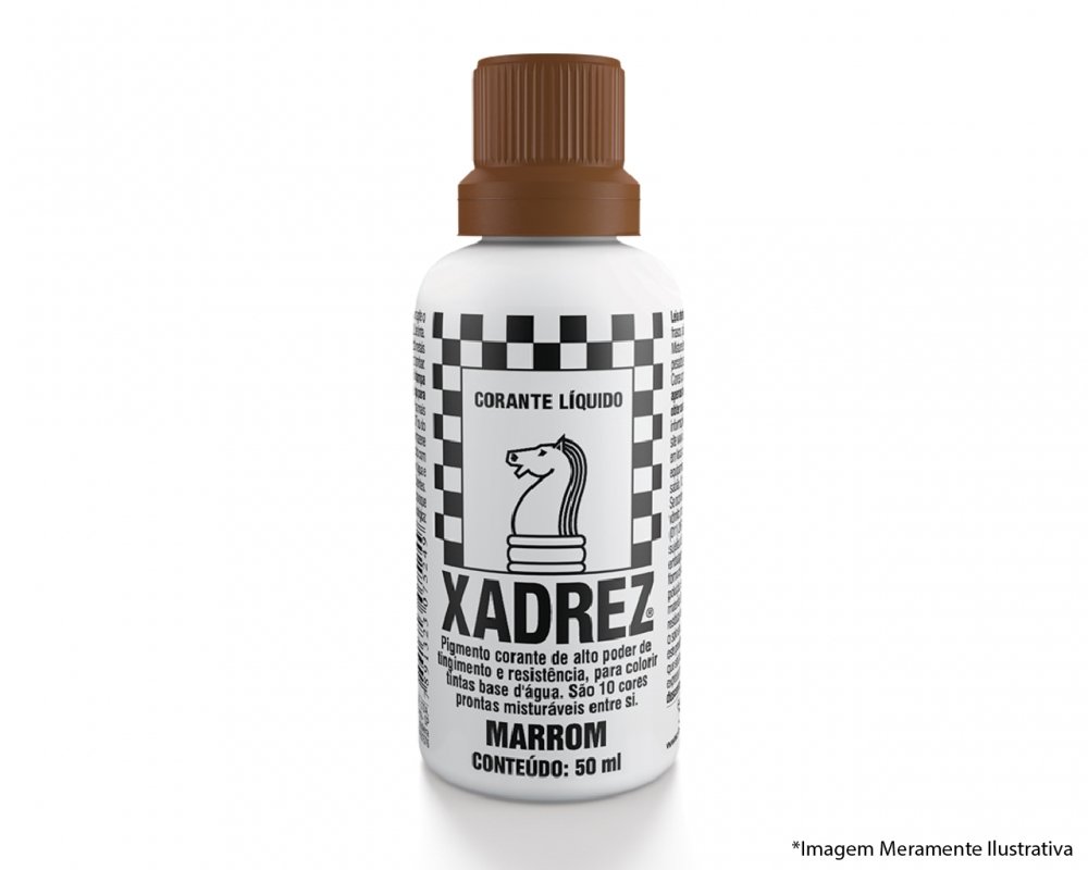 Corante Liq Xadrez Extra 50ml Marrom C/12pcs