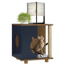 Mesa Lateral Pet Persa Freijo/azul - 1