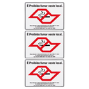 Ver imagem 1 de Combo 6 Placas De Sinalização É Proibido Fumar Neste Local 25X20 Acesso - P-5/2 F9e