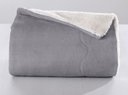 Ver imagem 1 de Cobertor Sherpa Queen 235 x 260cm Cinza Cromo Hedrons