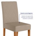 Ver imagem 5 de Kit 6 Cadeiras de Jantar Jade Suede Bege Base Freijó - Pallazio