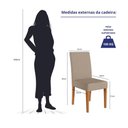 Ver imagem 7 de Kit 6 Cadeiras de Jantar Jade Suede Bege Base Freijó - Pallazio