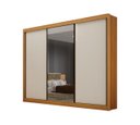 Ver imagem 2 de Guarda Roupa Casal com Espelho 3 Portas Milano - Arbo Design