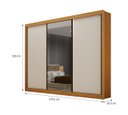 Ver imagem 3 de Guarda Roupa Casal com Espelho 3 Portas Milano - Arbo Design