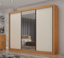 Ver imagem 1 de Guarda Roupa Casal com Espelho 3 Portas Milano - Arbo Design