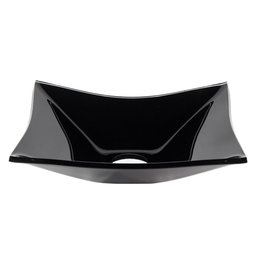 Cuba de Vidro 39cm + Torneira Cascata + Valvula - Kit Preto - 1