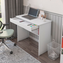 Ver imagem 3 de Mesa de Escritório com 01 Gaveta para Notebook e Computador Vitória - Branco