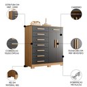Ver imagem 3 de Cômoda Sapateira 8 Gavetas 2 Portas 125cm Verona Nature/titanium - Albatroz