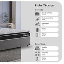 Ver imagem 2 de Cama Box Casal Cinza + Colchão Life D33 Pillow Top Preto 56x138x188 cm- e-Shop Casa