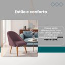 Ver imagem 2 de Kit 02 Poltrona Cadeira para Sala Orgânica Curva Redonda Confortável Reforçada Recepção Suede Rosê